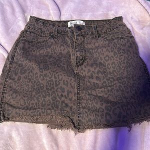 5 Cheeta print mini skirt